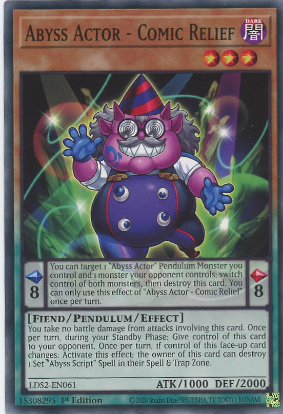 LDS2-EN061 - Abyss Actor - Comic Relief - Common - Effect Pendulum Monster - Legendary Duelists Season 2