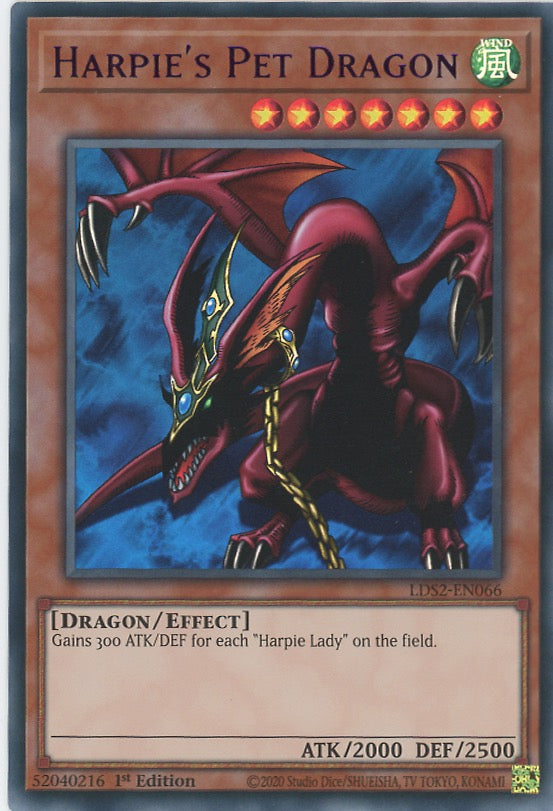 LDS2-EN066 - Harpie's Pet Dragon - Purple Ultra Rare - Effect Monster - Legendary Duelists Season 2