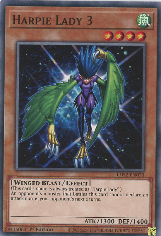 LDS2-EN070 - Harpie Lady 3 - Common - Effect Monster - Legendary Duelists Season 2