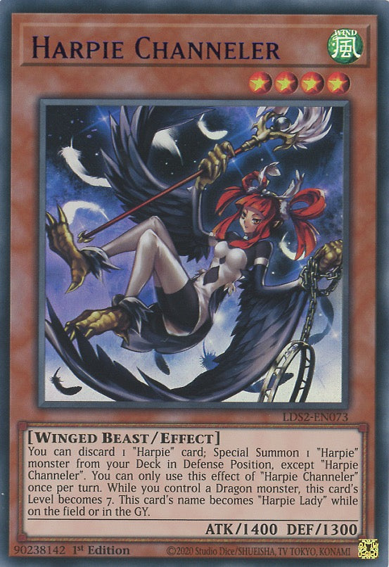 LDS2-EN073 - Harpie Channeler - Blue Ultra Rare - Effect Monster - Legendary Duelists Season 2