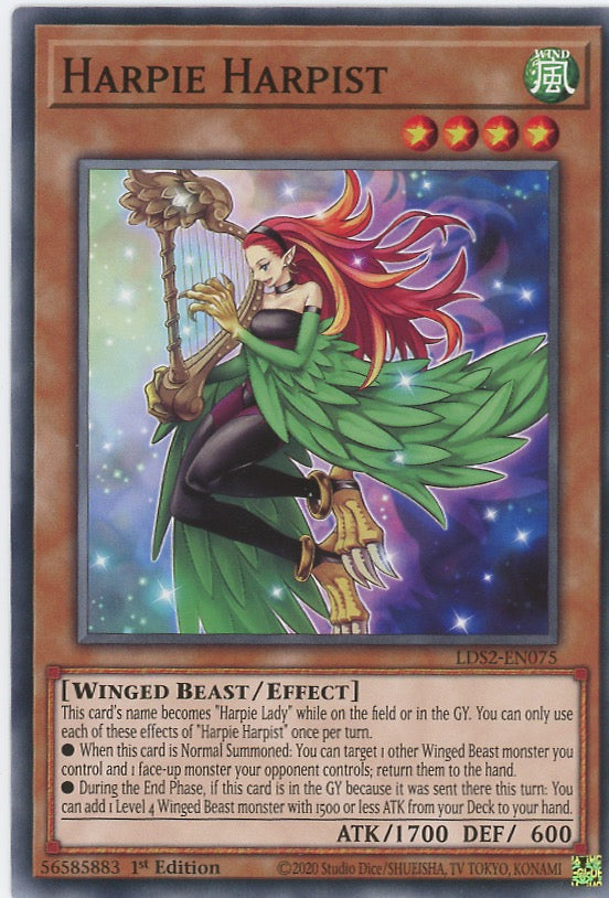 LDS2-EN075 - Harpie Harpist - Common - Effect Monster - Legendary Duelists Season 2