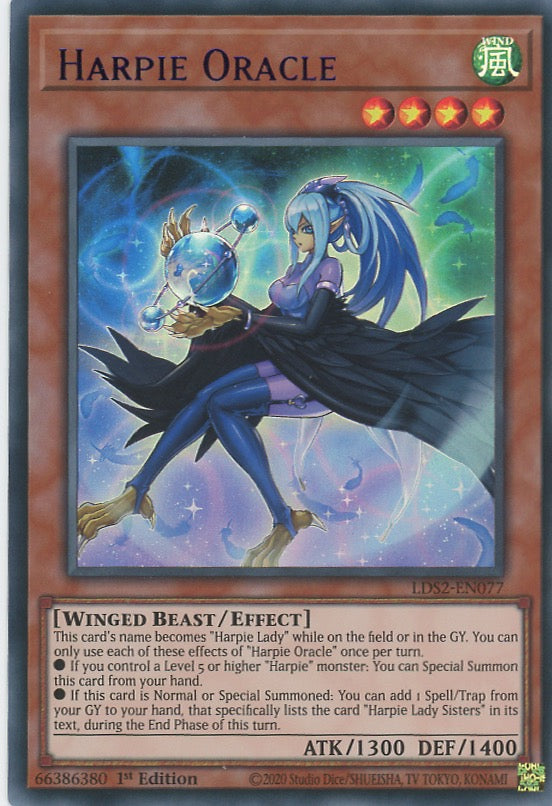 LDS2-EN077 - Harpie Oracle - Blue Ultra Rare - Effect Monster - Legendary Duelists Season 2