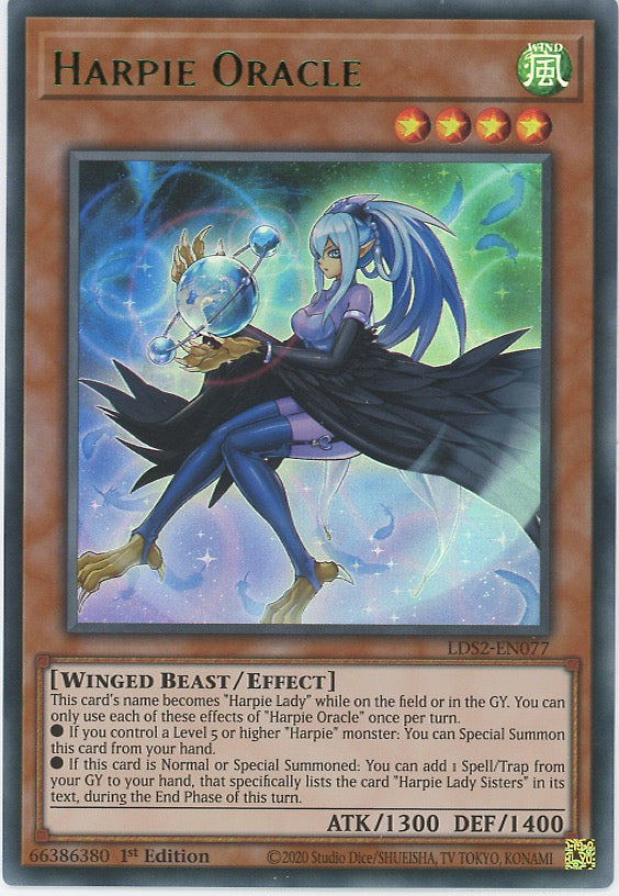 LDS2-EN077 - Harpie Oracle - Green Ultra Rare - Effect Monster - Legendary Duelists Season 2