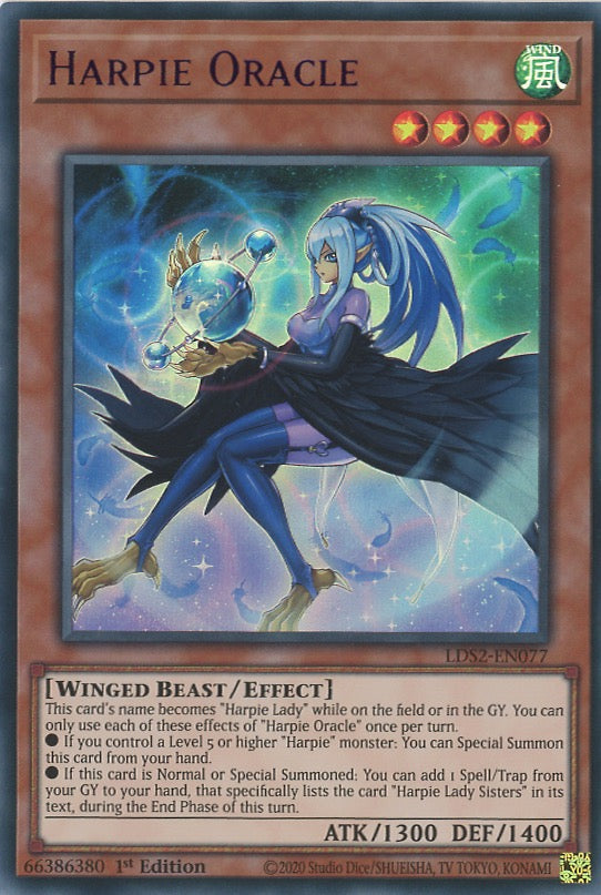 LDS2-EN077 - Harpie Oracle - Purple Ultra Rare - Effect Monster - Legendary Duelists Season 2