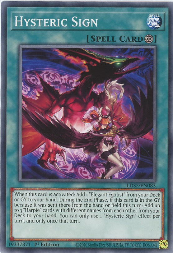 LDS2-EN083 - Hysteric Sign - Common - Continuous Spell - Legendary Duelists Season 2