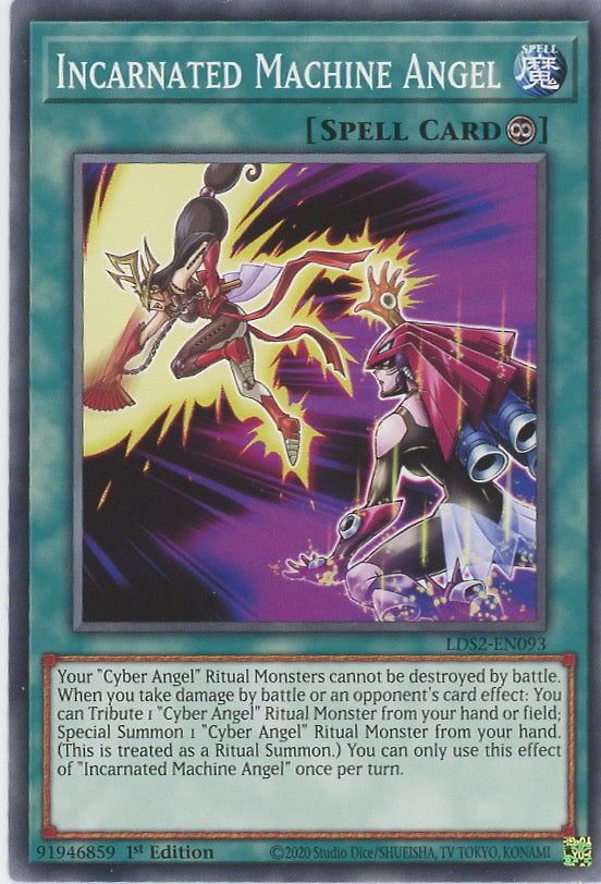 LDS2-EN093 - Incarnated Machine Angel - Common - Continuous Spell - Legendary Duelists Season 2