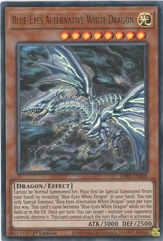 LDS2-EN008 - Blue-Eyes Alternative White Dragon - Ultra Rare - Effect Monster - Legendary Duelists Season 2