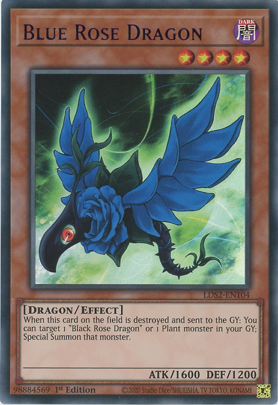 LDS2-EN104 - Blue Rose Dragon - Blue Ultra Rare - Effect Monster - Legendary Duelists Season 2