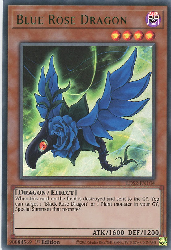 LDS2-EN104 - Blue Rose Dragon - Green Ultra Rare - Effect Monster - Legendary Duelists Season 2