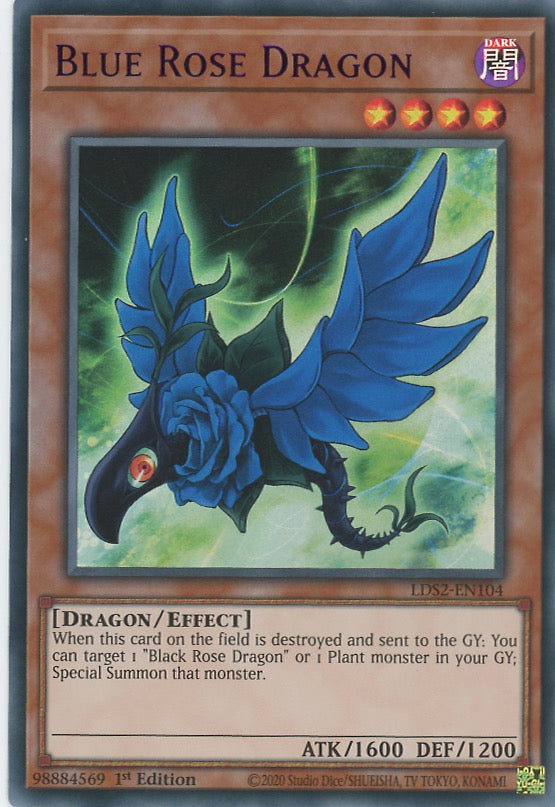 LDS2-EN104 - Blue Rose Dragon - Purple Ultra Rare - Effect Monster - Legendary Duelists Season 2