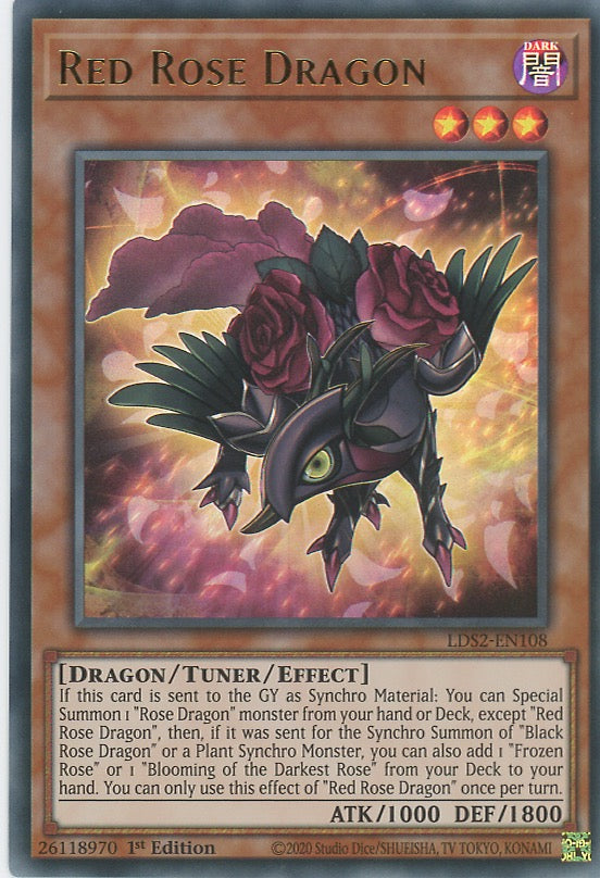 LDS2-EN108 - Red Rose Dragon - Ultra Rare - Effect Tuner monster - Legendary Duelists Season 2