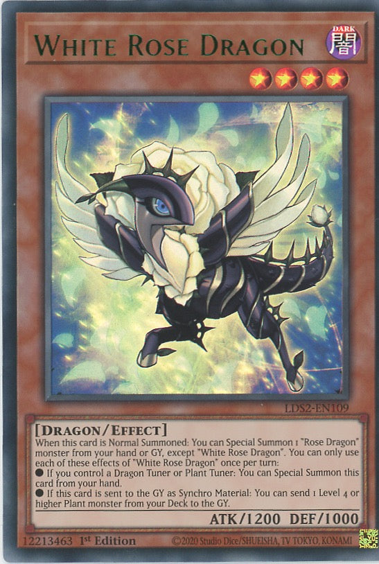 LDS2-EN109 - White Rose Dragon - Green Ultra Rare - Effect Monster - Legendary Duelists Season 2