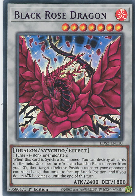 LDS2-EN110 - Black Rose Dragon - Purple Ultra Rare - Effect Synchro Monster - Legendary Duelists Season 2
