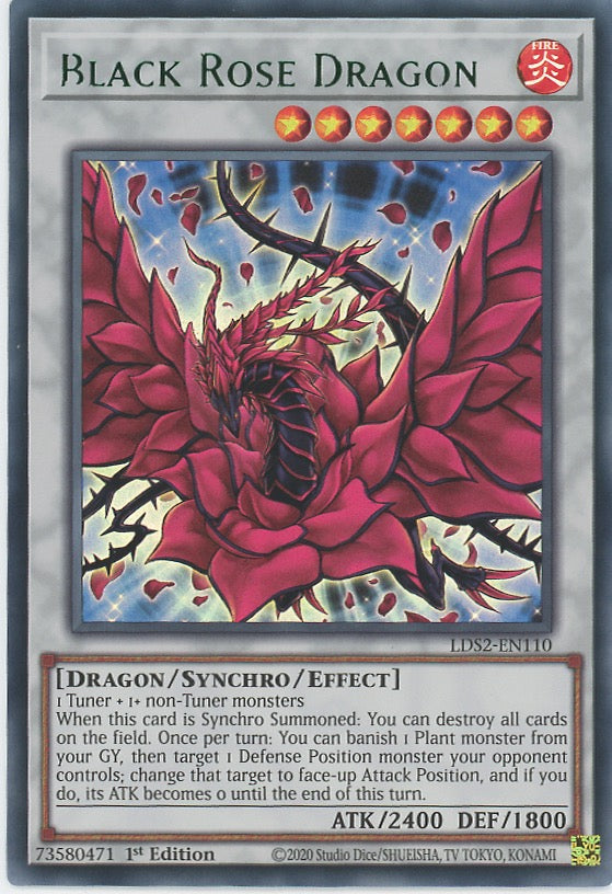 LDS2-EN110 - Black Rose Dragon - Ultra Rare - Effect Synchro Monster - Legendary Duelists Season 2