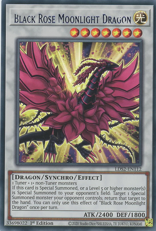 LDS2-EN112 - Black Rose Moonlight Dragon - Blue Ultra Rare - Effect Synchro Monster - Legendary Duelists Season 2