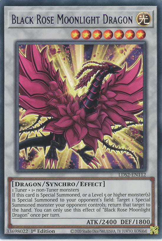 LDS2-EN112 - Black Rose Moonlight Dragon - Purple Ultra Rare - Effect Synchro Monster - Legendary Duelists Season 2