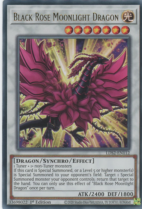 LDS2-EN112 - Black Rose Moonlight Dragon - Ultra Rare - Effect Synchro Monster - Legendary Duelists Season 2