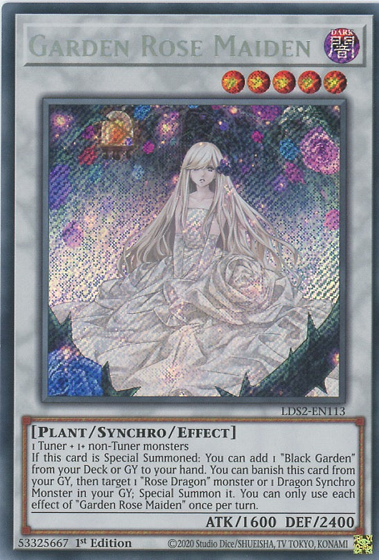 LDS2-EN113 - Garden Rose Maiden - Secret Rare - Effect Synchro Monster - Legendary Duelists Season 2