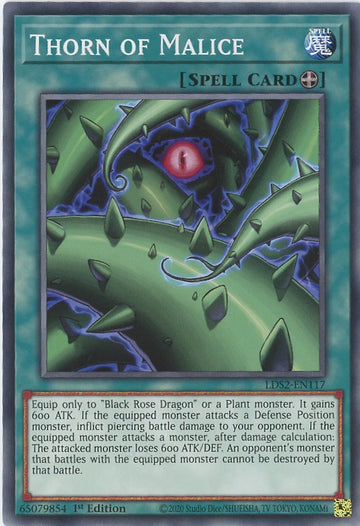 LDS2-EN117 - Thorn of Malice - Common - Legendary Duelists: Season 2