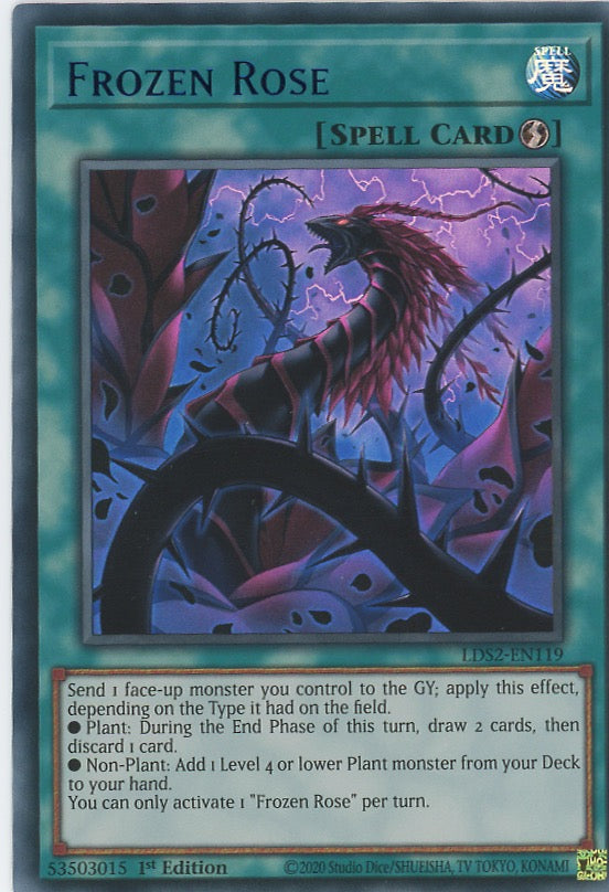 LDS2-EN119 - Frozen Rose - Blue Ultra Rare - Quick-Play Spell - Legendary Duelists Season 2