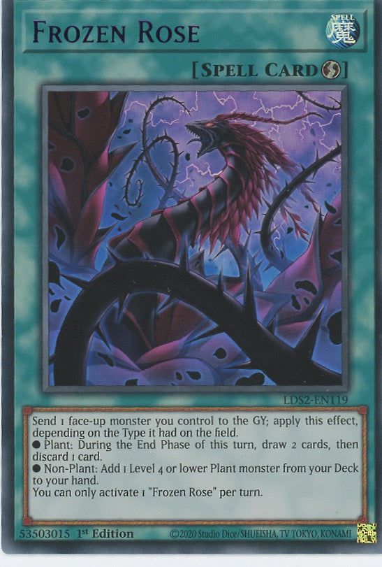 LDS2-EN119 - Frozen Rose - Purple Ultra Rare - Quick-Play Spell - Legendary Duelists Season 2