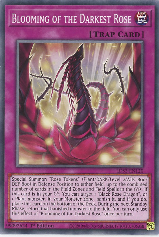 LDS2-EN120 - Blooming of the Darkest Rose - Common - Normal Trap - Legendary Duelists Season 2