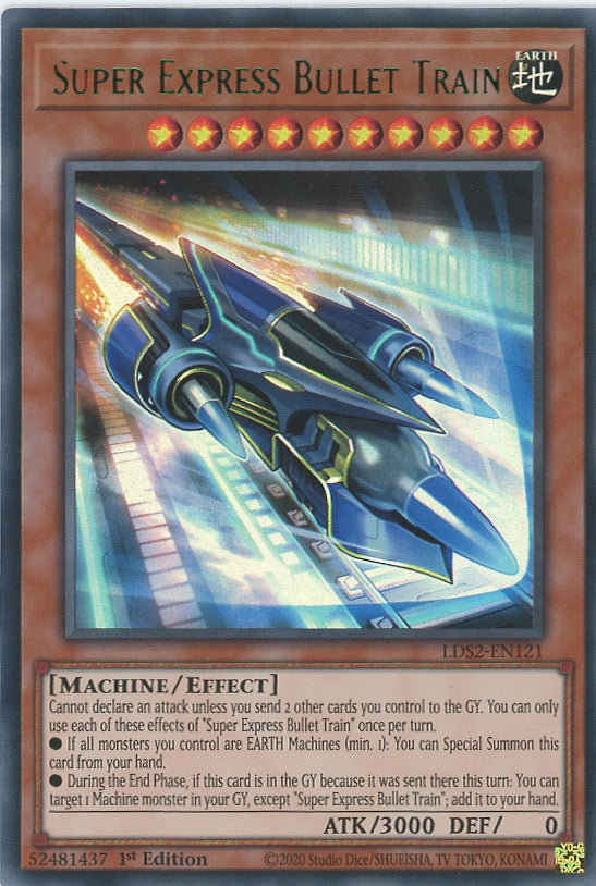 LDS2-EN121 - Super Express Bullet Train - Green Ultra Rare - Effect Monster - Legendary Duelists Season 2