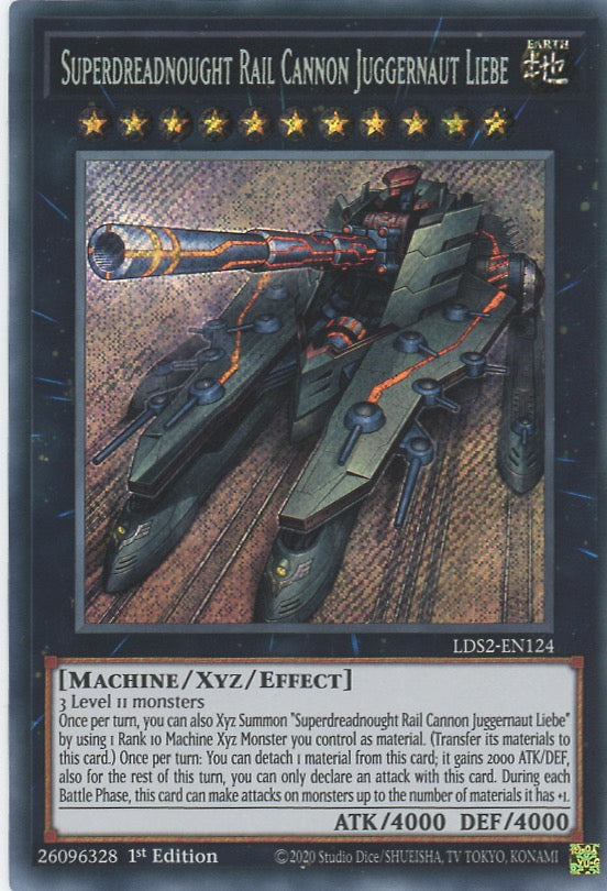 LDS2-EN124 - Superdreadnought Rail Cannon Juggernaut Liebe - Secret Rare - Effect Xyz Monster - Legendary Duelists Season 2