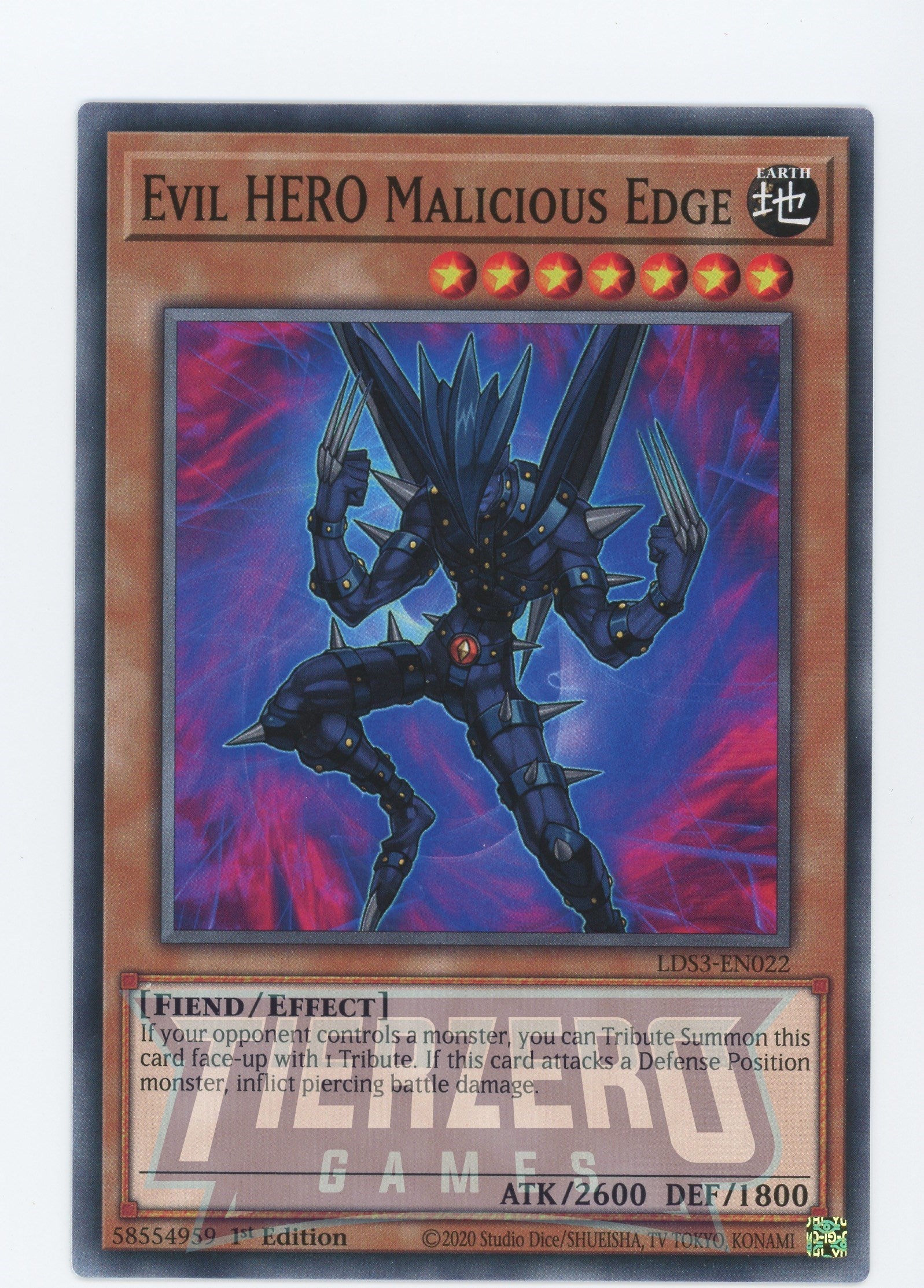 LDS3-EN022 - Evil HERO Malicious Edge - Common - Effect Monster - Legendary Duelists Season 3