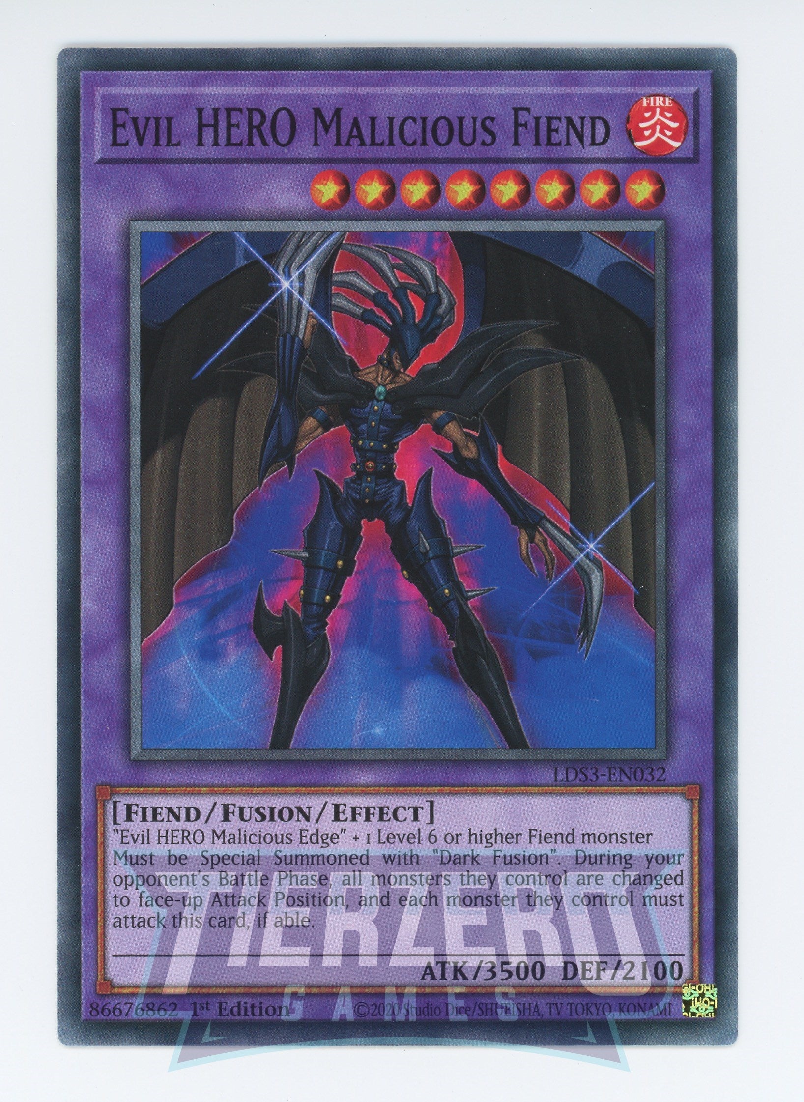 LDS3-EN032 - Evil HERO Malicious Fiend - Common - Effect Fusion Monster - Legendary Duelists Season 3