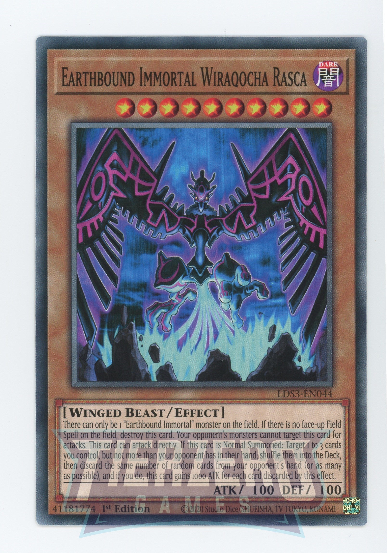 LDS3-EN044 - Earthbound Immortal Wiraqocha Rasca - Common - Effect Monster - Legendary Duelists Season 3