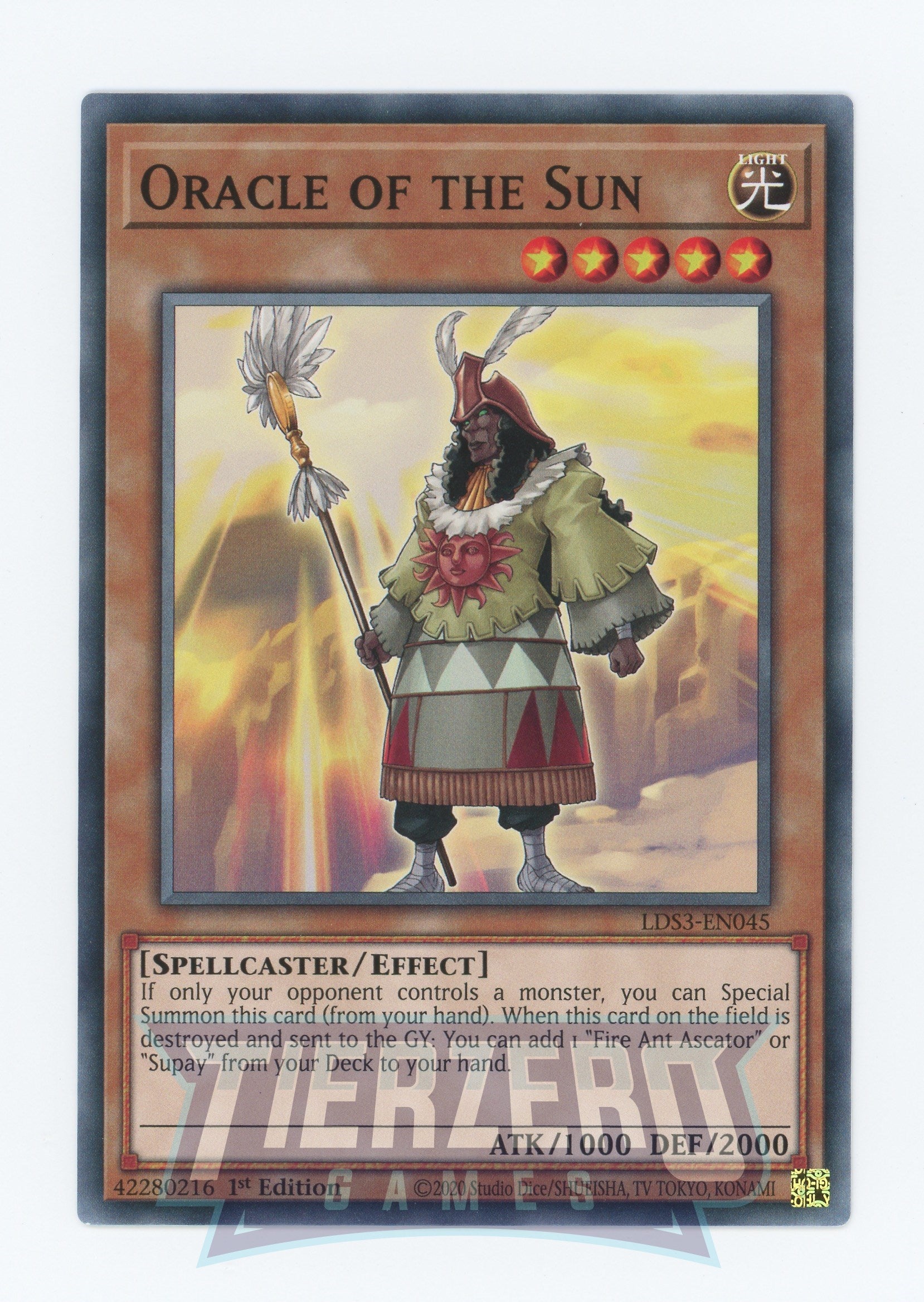 LDS3-EN045 - Oracle of the Sun - Common - Effect Monster - Legendary Duelists Season 3