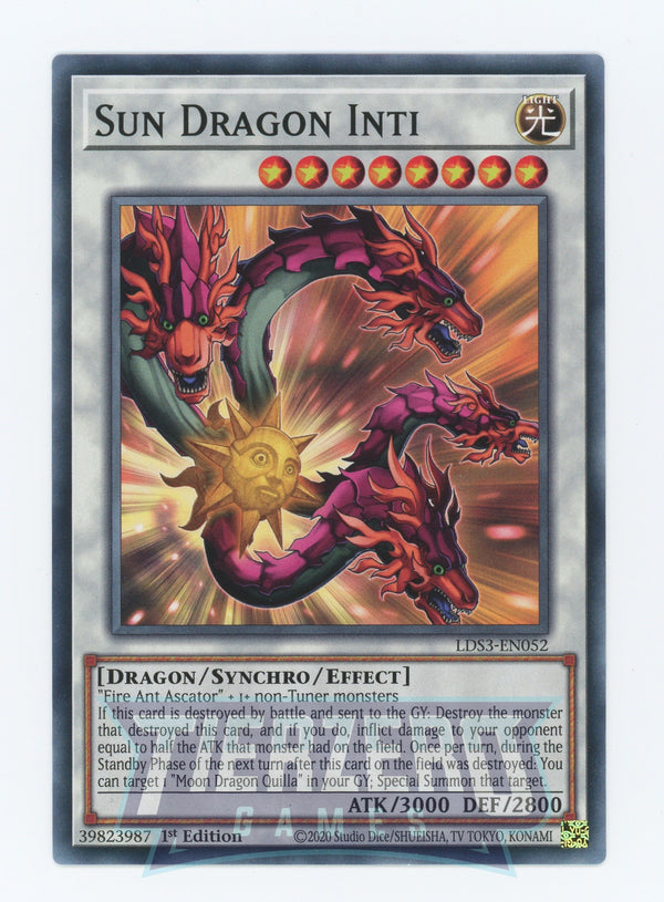 LDS3-EN052 - Sun Dragon Inti - Common - Effect Synchro Monster - Legendary Duelists Season 3