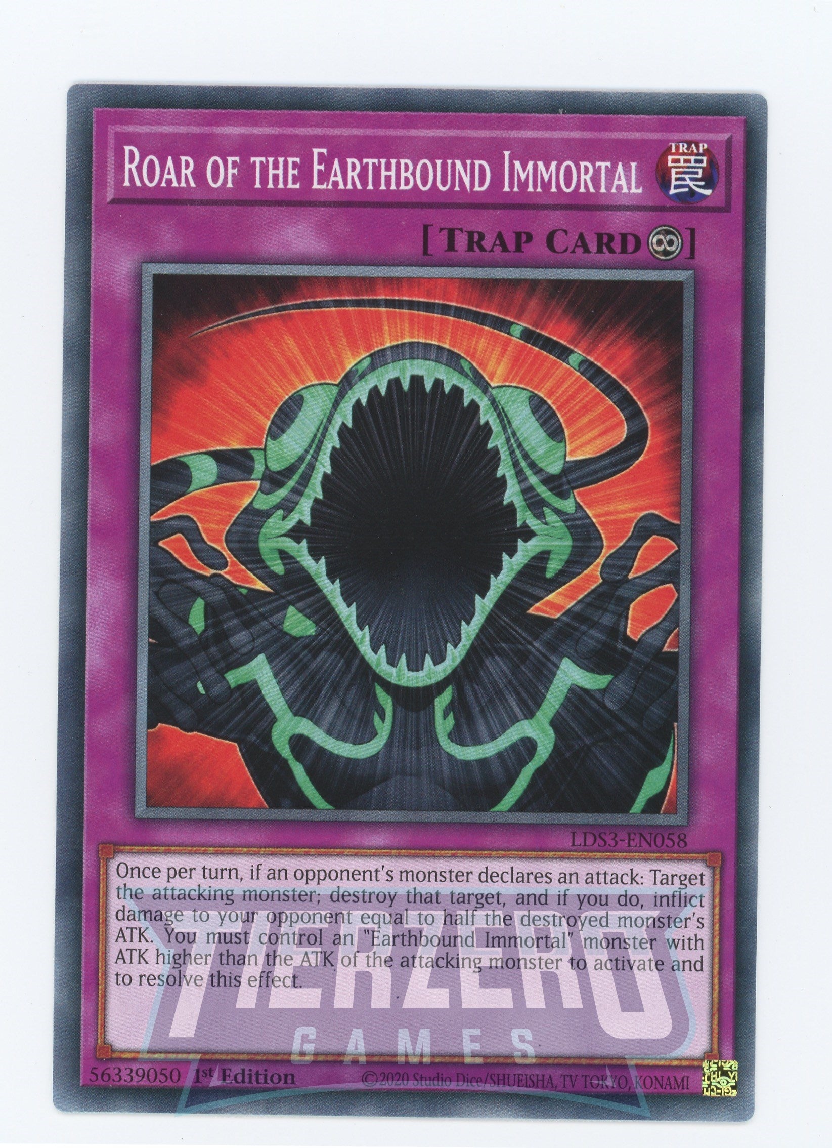 LDS3-EN058 - Roar of the Earthbound Immortal - Common - Continuous Trap - Legendary Duelists Season 3