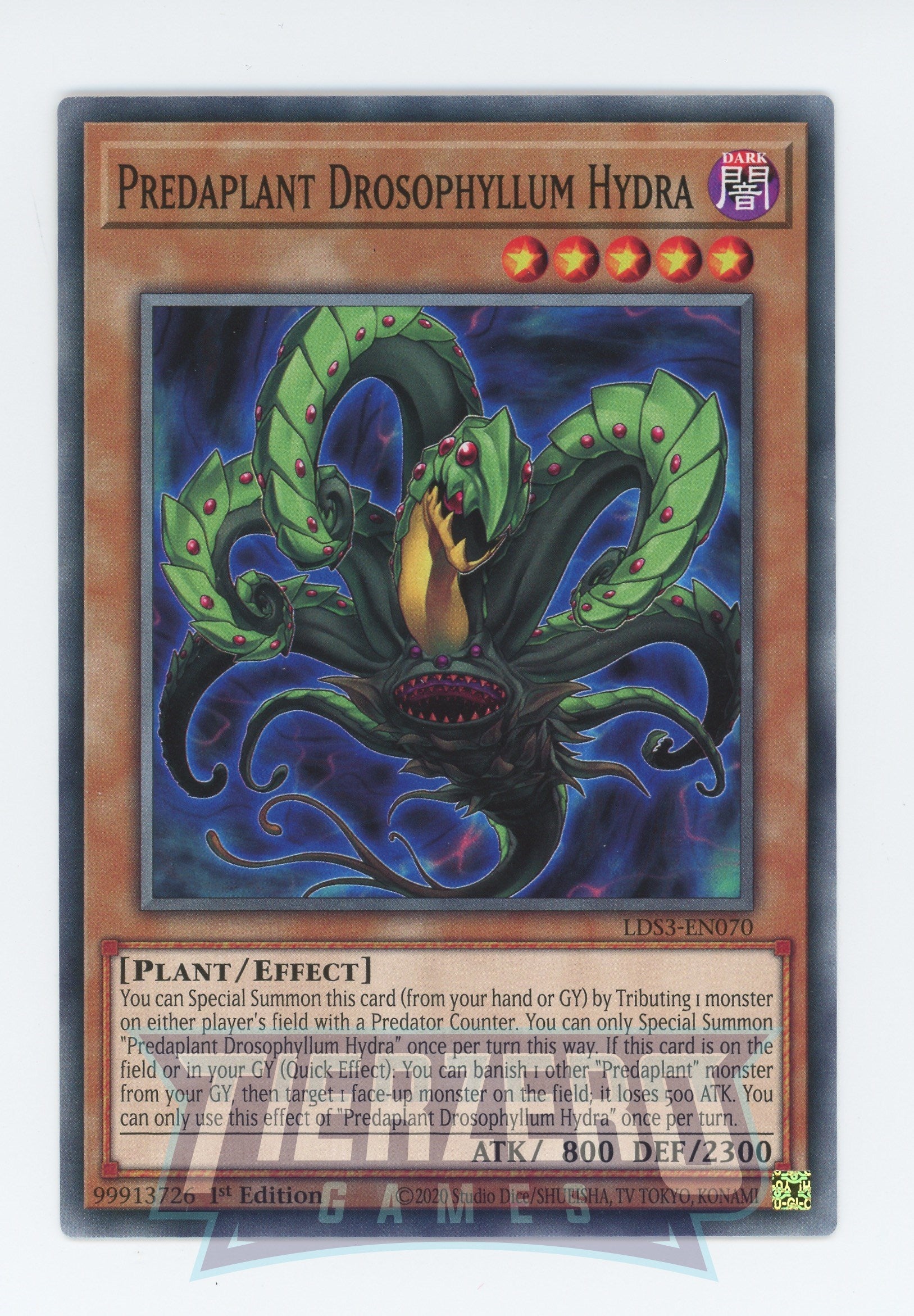 LDS3-EN070 - Predaplant Drosophyllum Hydra - Common - Effect Monster - Legendary Duelists Season 3