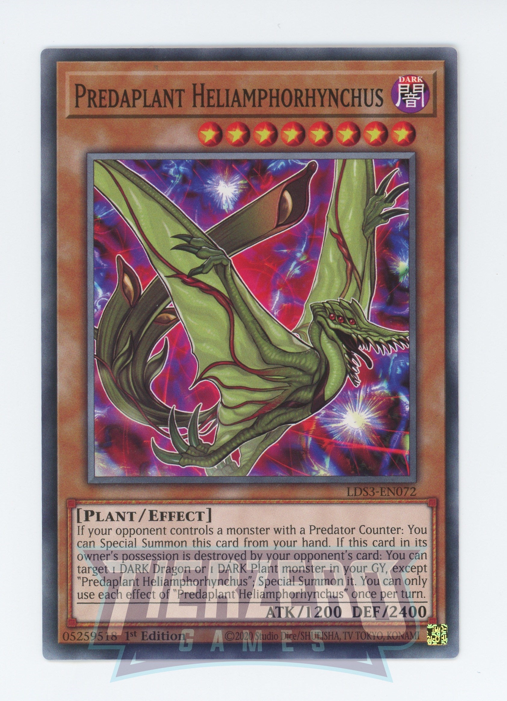 LDS3-EN072 - Predaplant Heliamphorhynchus - Common - Effect Monster - Legendary Duelists Season 3