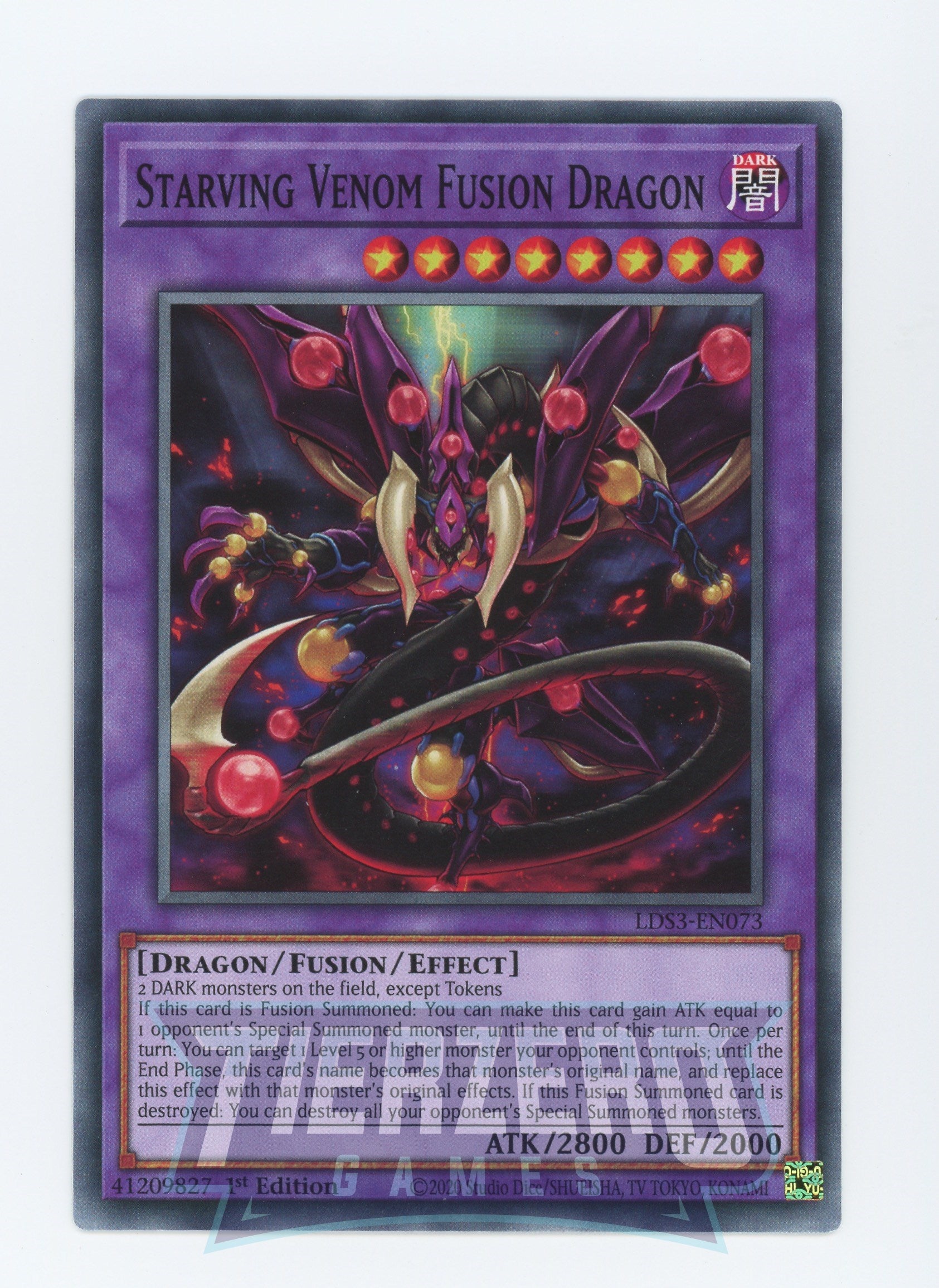 LDS3-EN073 - Starving Venom Fusion Dragon - Common - Effect Fusion Monster - Legendary Duelists Season 3