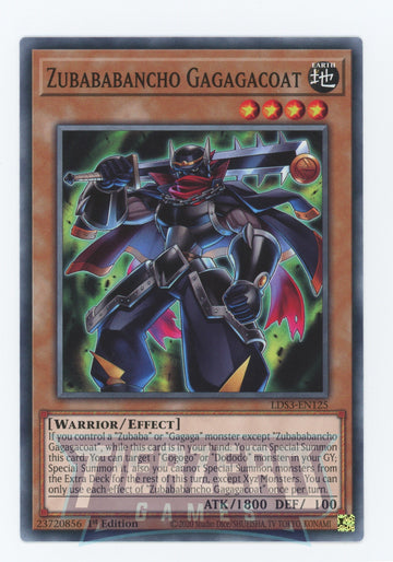LDS3-EN125 - Zubababancho Gagagacoat - Common - Legendary Duelists: Season 3