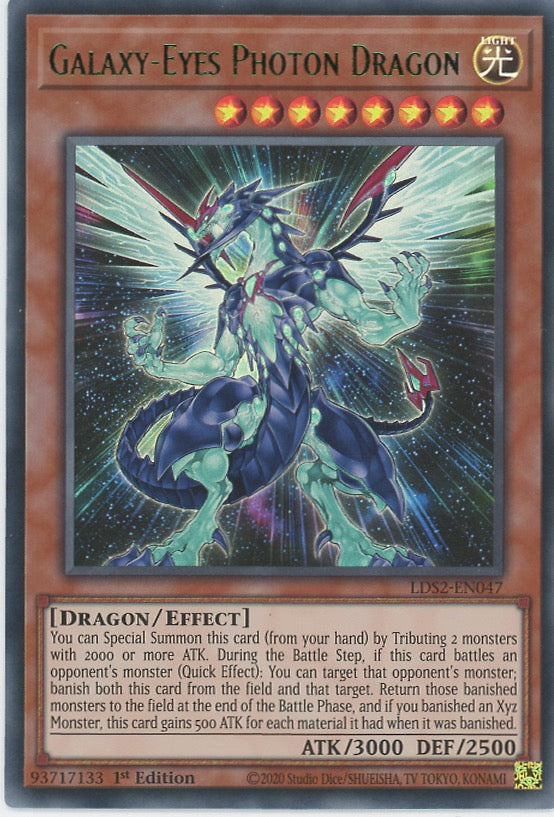 LDS2-EN047 - Galaxy-Eyes Photon Dragon - Green Ultra Rare - Effect Monster - Legendary Duelists Season 2