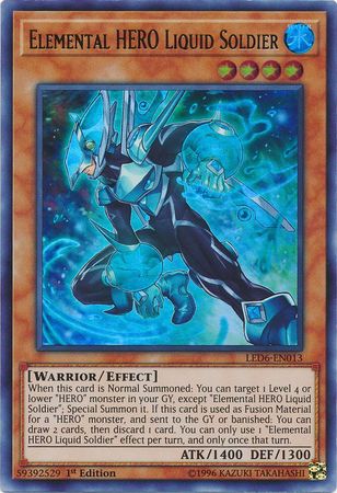 LED6-EN013 - Elemental HERO Liquid Soldier - Ultra Rare - Effect Monster - Legendary Duelists 6 Magical Hero