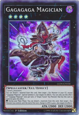 LED6-EN034 - Gagagaga Magician - Super Rare - Effect Xyz Monster - Legendary Duelists 6 Magical Hero