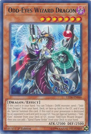 LED6-EN046 - Odd-Eyes Wizard Dragon - Rare - Effect Monster - Legendary Duelists 6 Magical Hero