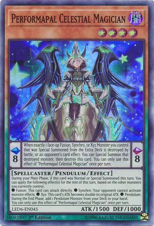 LED6-EN045 - Performapal Celestial Magician - Super Rare - Effect Pendulum Monster - Legendary Duelists 6 Magical Hero