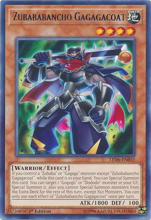 LED6-EN035 - Zubababancho Gagagacoat - Rare - Effect Monster - Legendary Duelists 6 Magical Hero