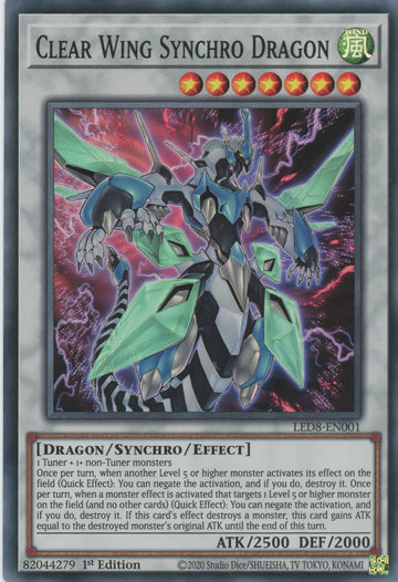 LED8-EN001 - Clear Wing Synchro Dragon - Super Rare - Legendary Duelists: Synchro Storm