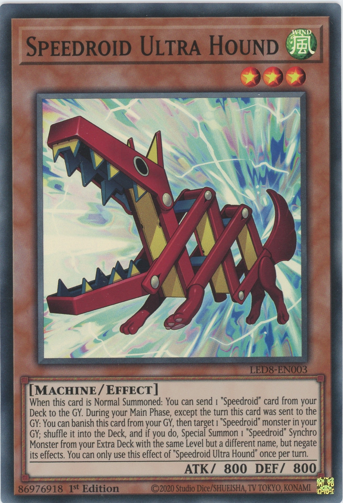 LED8-EN003 - Speedroid Ultra Hound - Super Rare - Effect Monster - Legendary Duelists 8 Synchro Storm