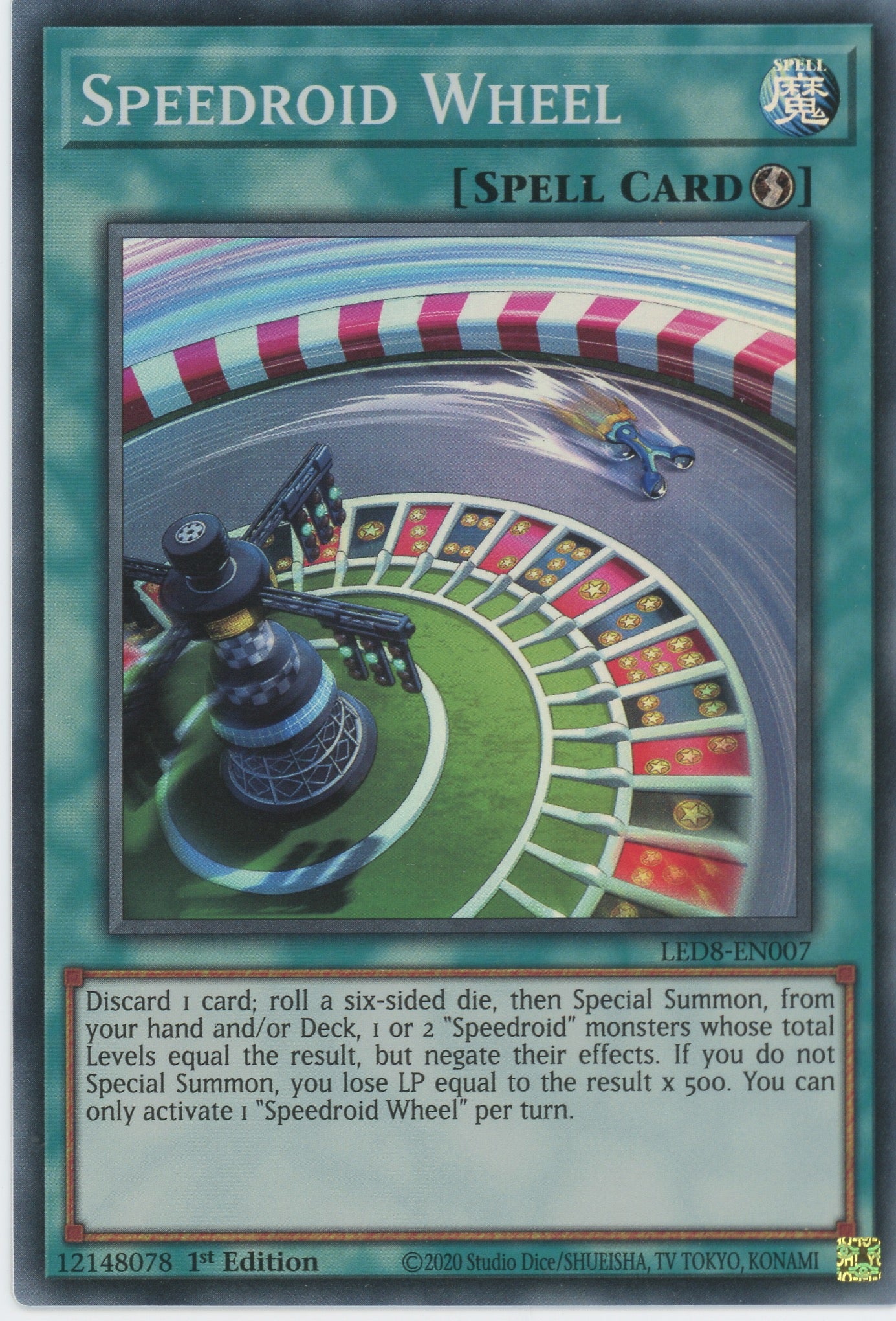 LED8-EN007 - Speedroid Wheel - Super Rare - Quick-Play Spell - Legendary Duelists 8 Synchro Storm