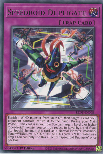 LED8-EN008 - Speedroid Dupligate - Rare - Legendary Duelists: Synchro Storm