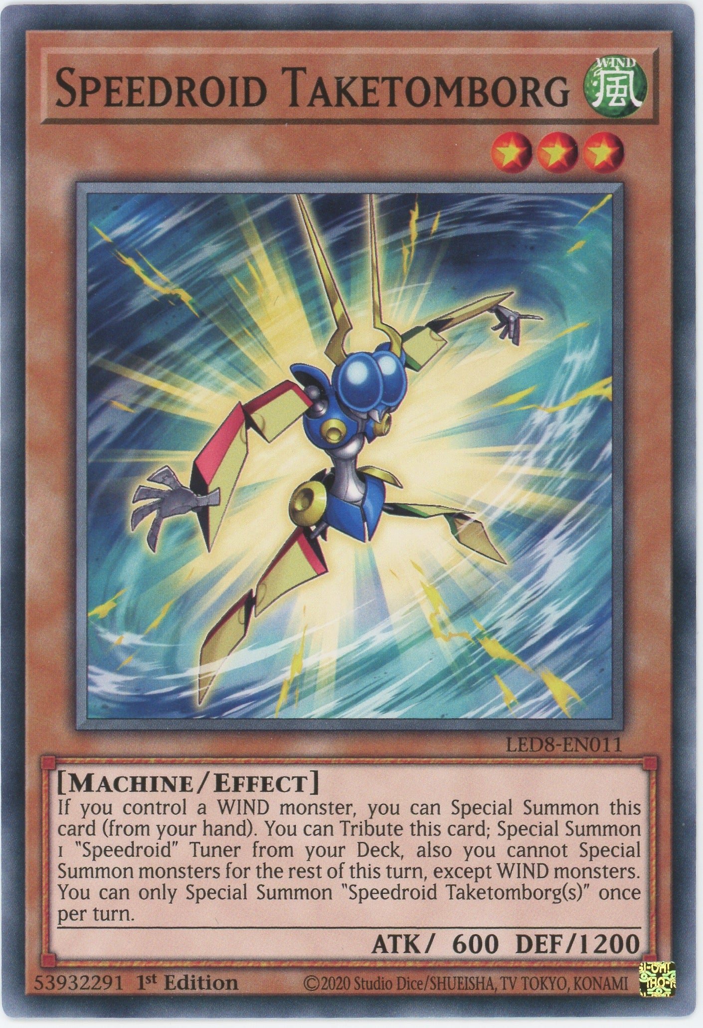 LED8-EN011 - Speedroid Taketomborg - Common - Effect Monster - Legendary Duelists 8 Synchro Storm