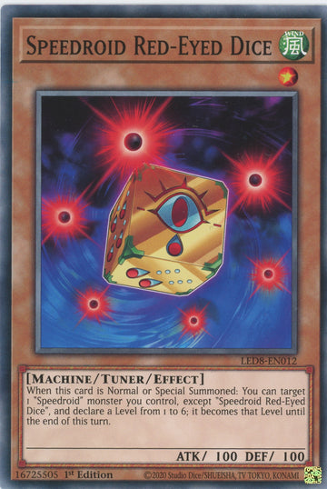 LED8-EN012 - Speedroid Red-Eyed Dice - Common - Legendary Duelists: Synchro Storm